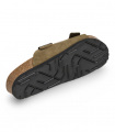Sandalia bio en serraje kaki Pepe Jeans Bio Suede, cómoda para verano
