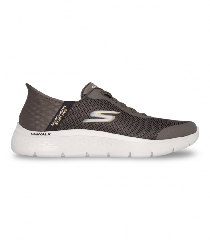Deportivo hombre blanco Hands Free Skechers 216324, práctico