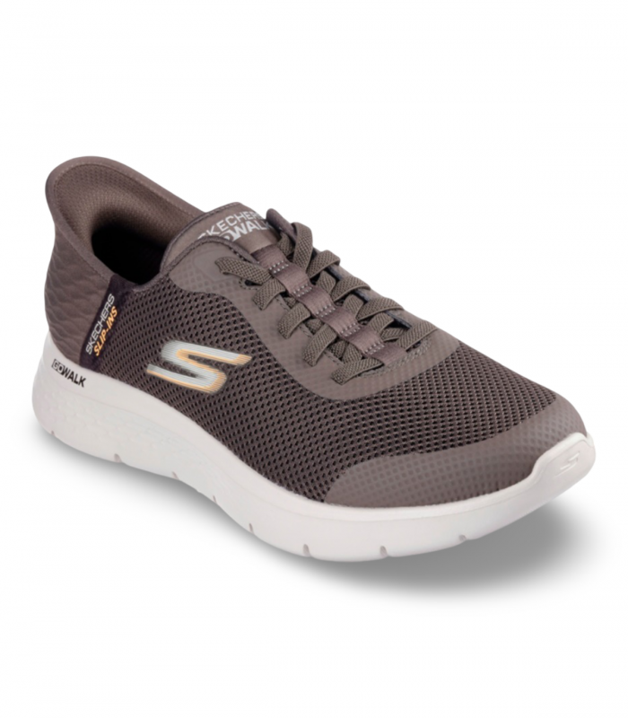 Deportivo hombre blanco Hands Free Skechers 216324, práctico