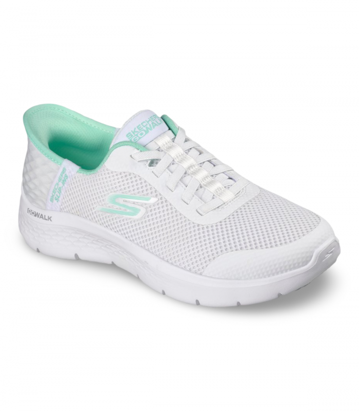 Deportivo blanco Slip-Ins con turquesa Skechers 124836, cómodo