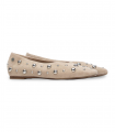 Bailarina taupe con tachuelas XTI 145283, cómoda y con carácter