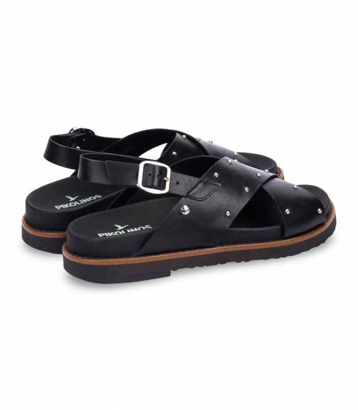 Sandalia negra tachas elegante Pikolinos Aitana W7Z-0995