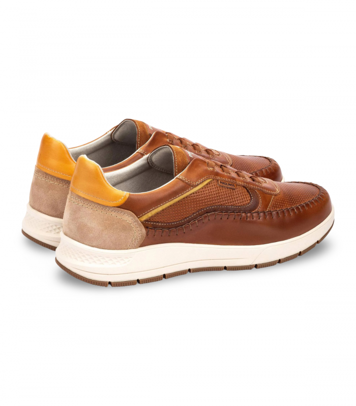 Zapato cuero elásticos y suela blanca Pikolinos Salamanca M7W-6423C1