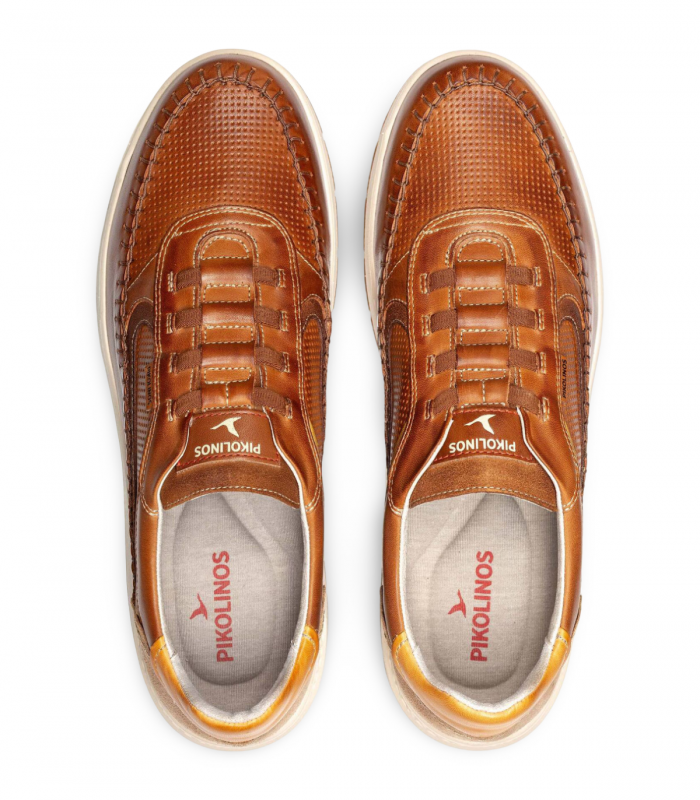 Zapato cuero elásticos y suela blanca Pikolinos Salamanca M7W-6423C1