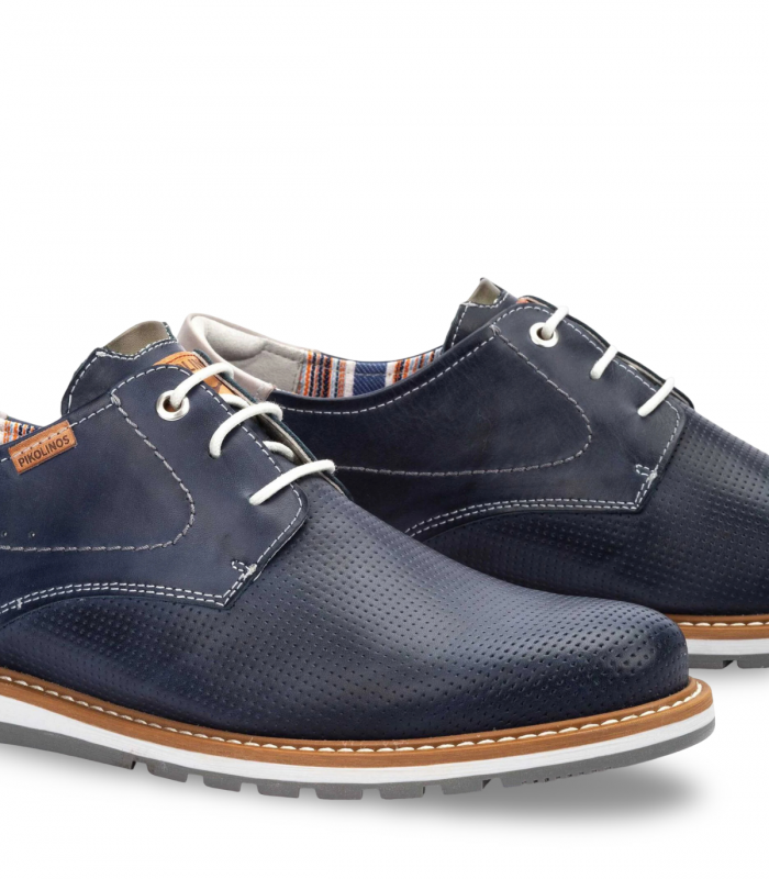Blucher azul en piel Pikolinos Berna M8J-4322C1