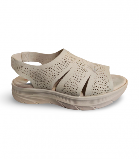 Sandalia elástica tipo calcetín beige Vulca-Bicha PK13, adaptable y fresca