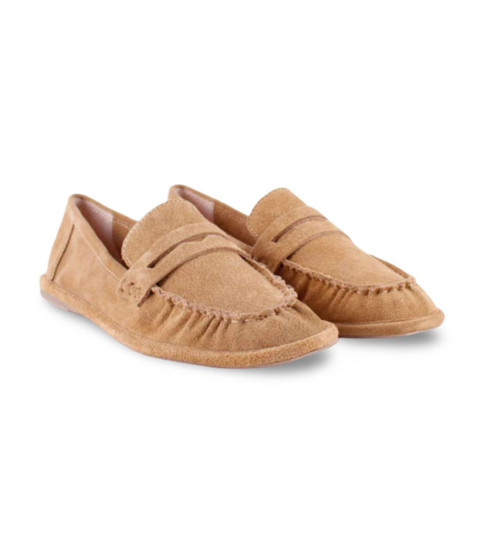 Mocasín serraje camel antifaz Top3