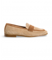 Mocasín serraje beige perforado Reqins Florine, fresco