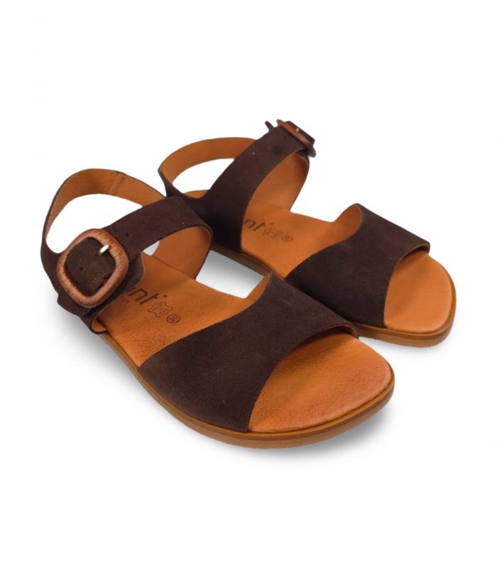 Sandalia barefoot serraje marrón Vivant Aria