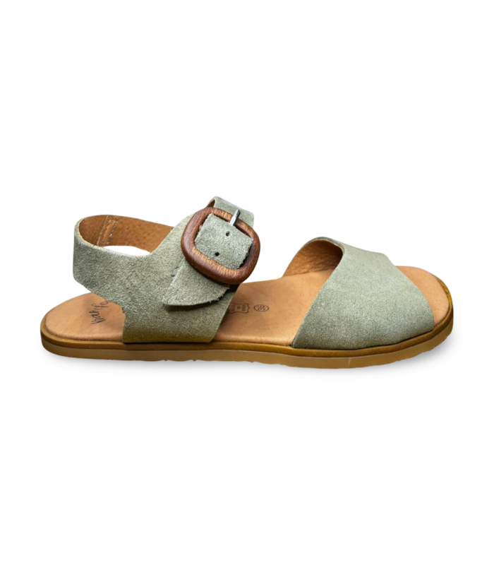 Sandalia barefoot serraje kaki ancha Vivant Aria