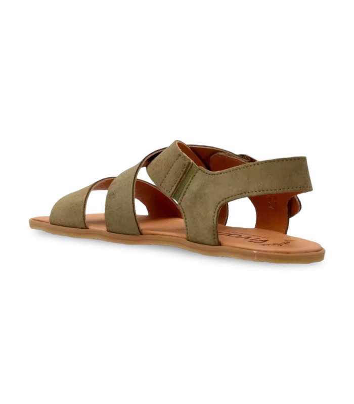 Sandalia barefoot serraje kaki Vivant Lino