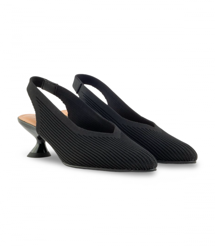 Salón destalonado negro elástico Miss Elastic 076626