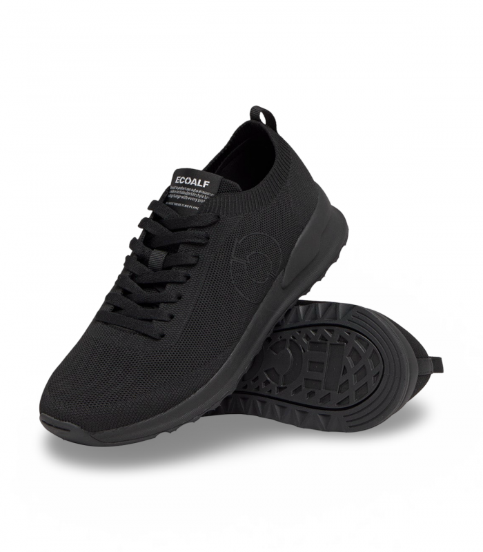 Deportiva negra tipo knit para hombre Ecoalf Conde Knit Plain, ligera y sostenible