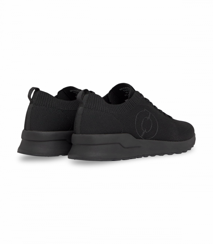 Deportiva negra tipo knit para hombre Ecoalf Conde Knit Plain, ligera y sostenible