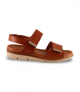 Sandalia cuero doble velcro cómoda Jordana 4873