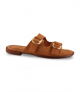 Sandalia cognac doble hebilla Via Verda Muji 26