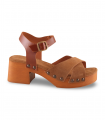 Sandalia piel y serraje boho Via Verda M9 Combi