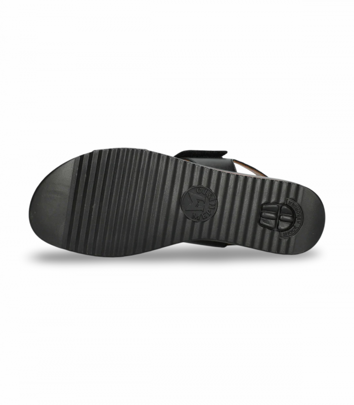 Sandalia negra de cuña con velcros Mephisto Swena N