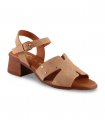 Sandalia serraje camel tachas Kaola 2736