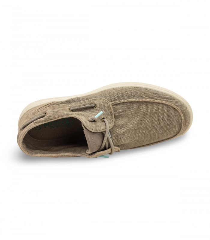 Náutico beige de lona Natural World 8413, ligero y veraniego