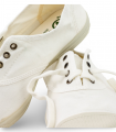 Deportivo lona blanco limpio Natural World 102E, básico veraniego