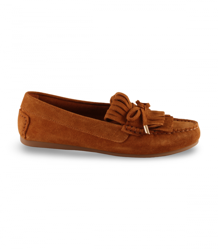 Mocasín serraje camel borlas Bola 22 14044
