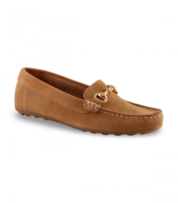 Mocasín serraje taupe con estribo Bola 22