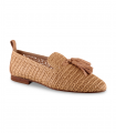 Mocasín rafia natural con borlas Pedro Miralles 18443