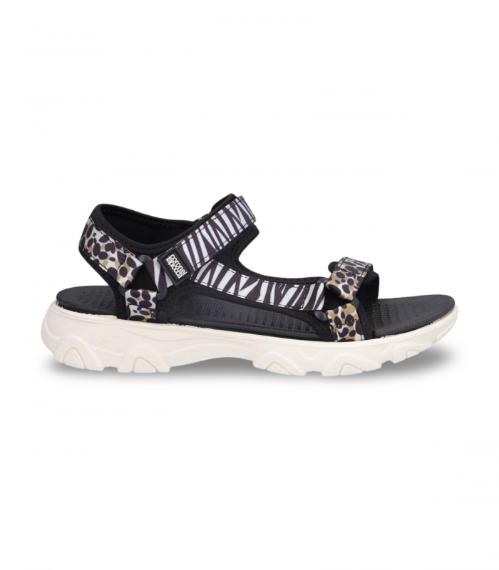 Sandalia técnica animal print con velcro Coronel Tapioca T885
