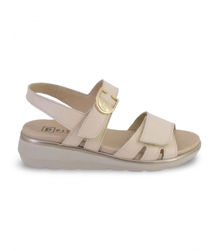 Sandalia crema velcros confort Pitillos 20311
