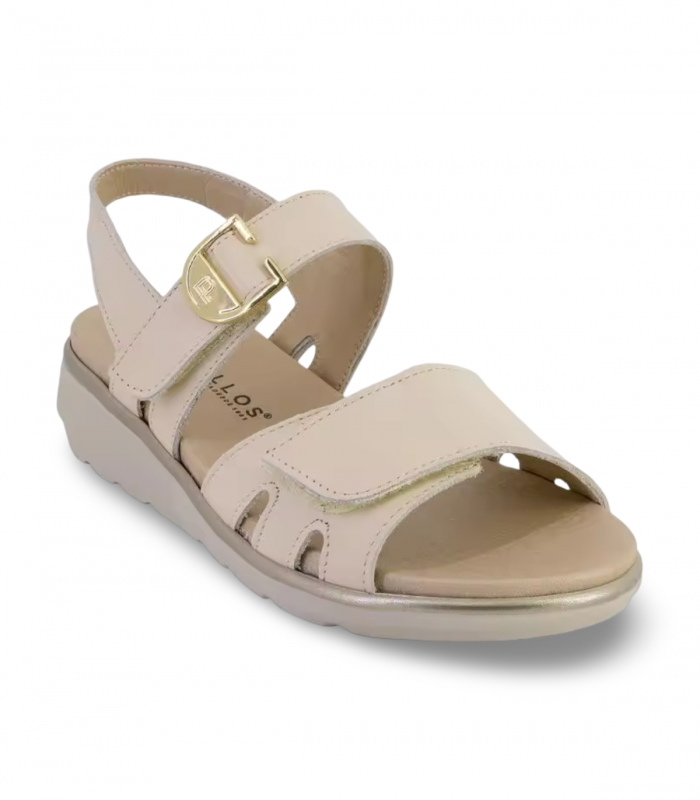 Sandalia crema velcros confort Pitillos 20311