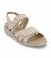 Sandalia crema velcros confort Pitillos 20311