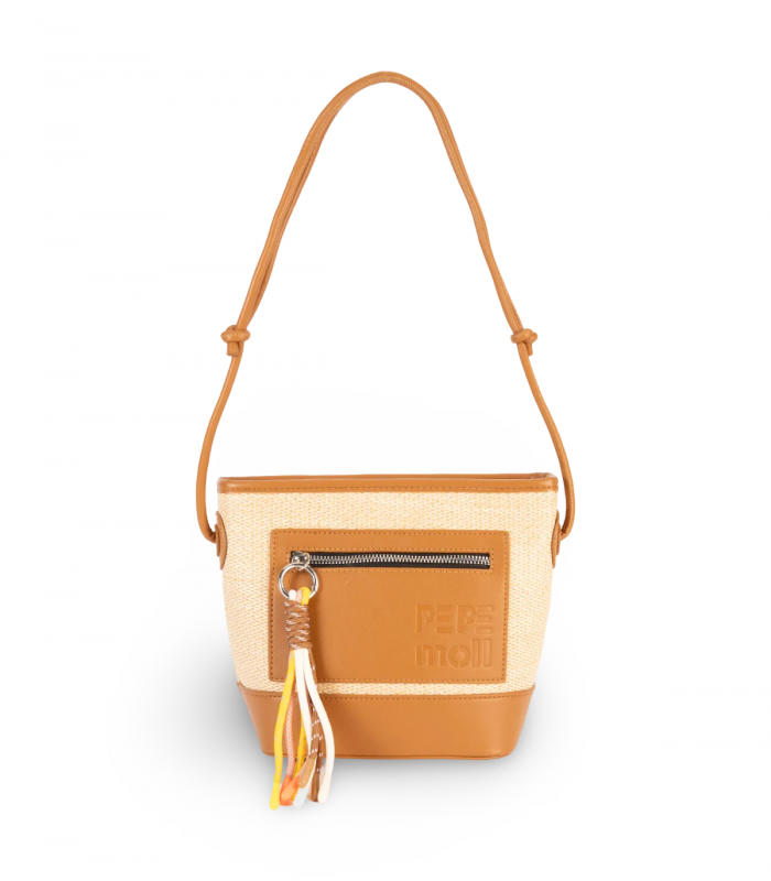 Bolso para mujer con cremallera en color cuero Pepe Moll 251190