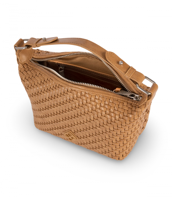 Bandolera arena trenzada compacta Pepe Moll 261380