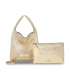 Bolso hobo metalizado oro Robert Pietri Tropical 5396, luminoso y llamativo