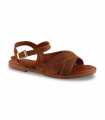 Sandalia piel suede taupe cómoda Shaddy 108261050