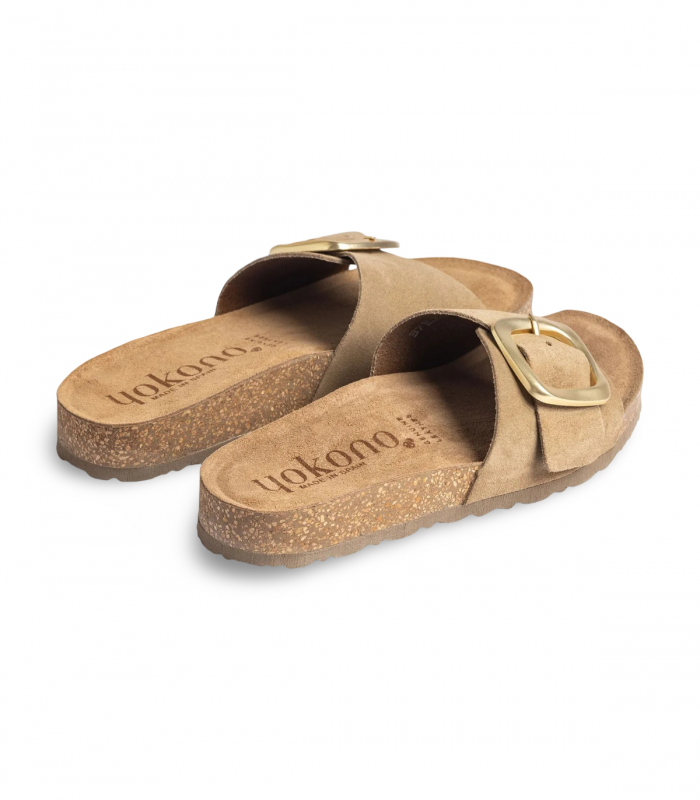Sandalia bio serraje taupe Yokono Jerba 114