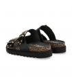 Sandalia negra hebillas y tachas Yokono Tunez 262