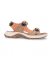 Sandalia trekking beige y coral Paredes WP22176