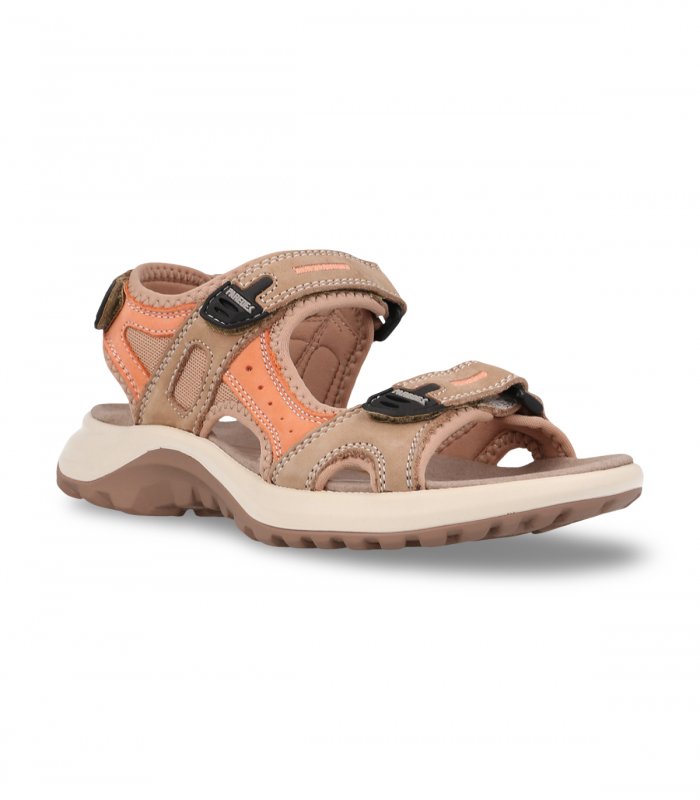 Sandalia trekking beige y coral Paredes WP22176