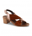 Sandalia bronce y ante elegante Plumers 3096