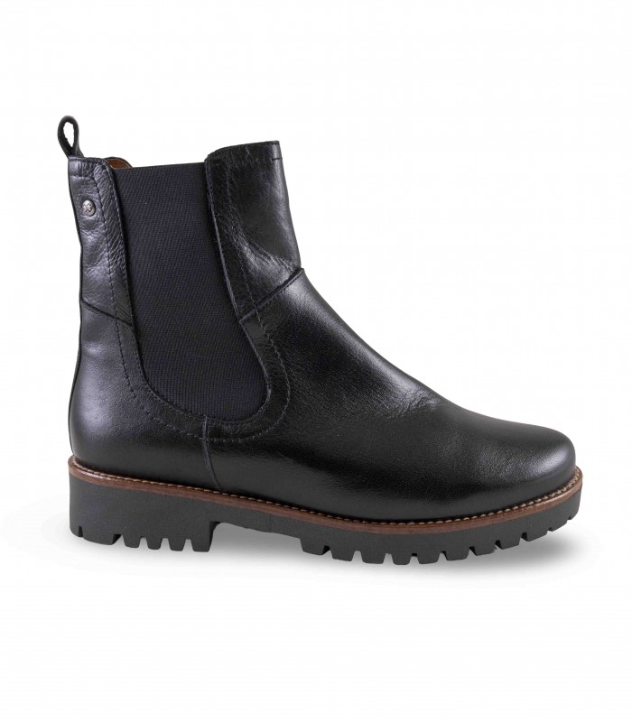 Botín estilo chelsea en piel negra