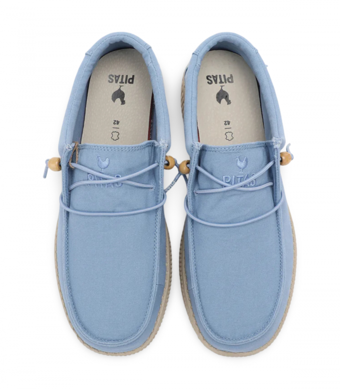 wallaby de lona para mujer azul celeste