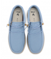 wallaby de lona para mujer azul celeste