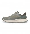 Deportivo Slip-ins Skechers BOBS Squad 4 Staple Look 117624 en verde oliva con estilo sport casual.