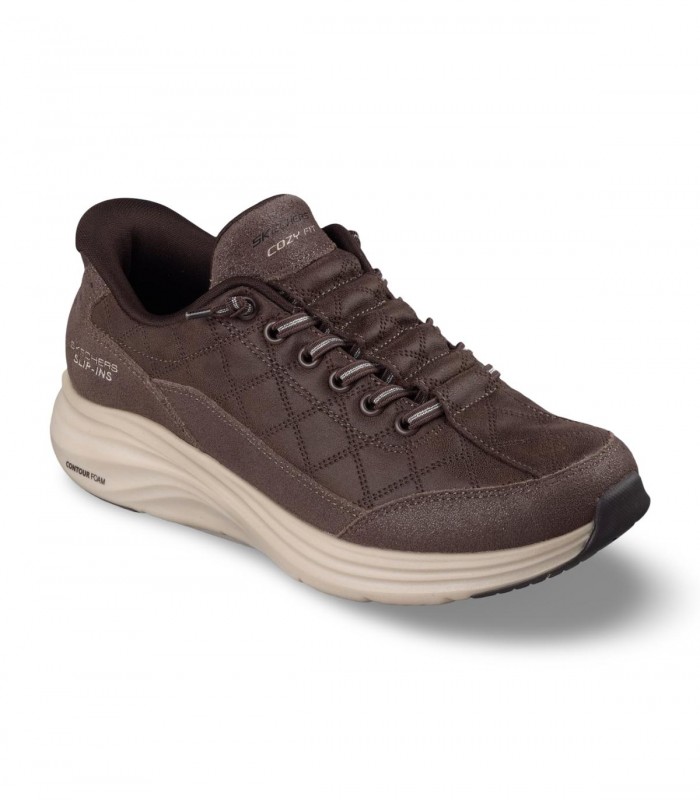 Deportivo acolchado Slip-ins Skechers Contour Foam Cozy Fit 150507 con diseño guateado y ajuste envolvente.