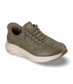 Deportivo acolchado Slip-ins Skechers Contour Foam Cozy Fit 150507 en oliva con estética casual tendencia.