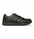 Zapato negro Skechers para hombre, cierre de cordones.
