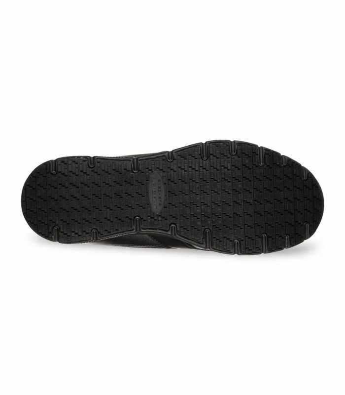 Zapato negro Skechers para hombre, cierre de cordones.