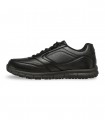Zapato negro Skechers para hombre, cierre de cordones.